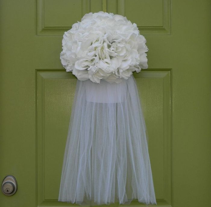 How to make veil door decoration