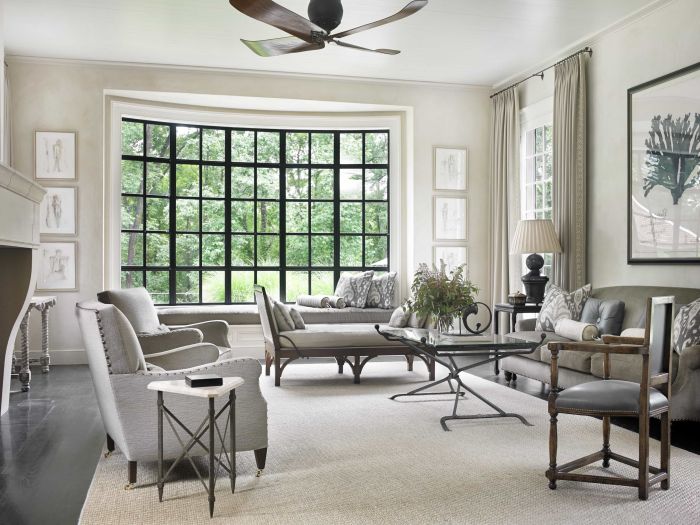 How to decorate big windows in living room