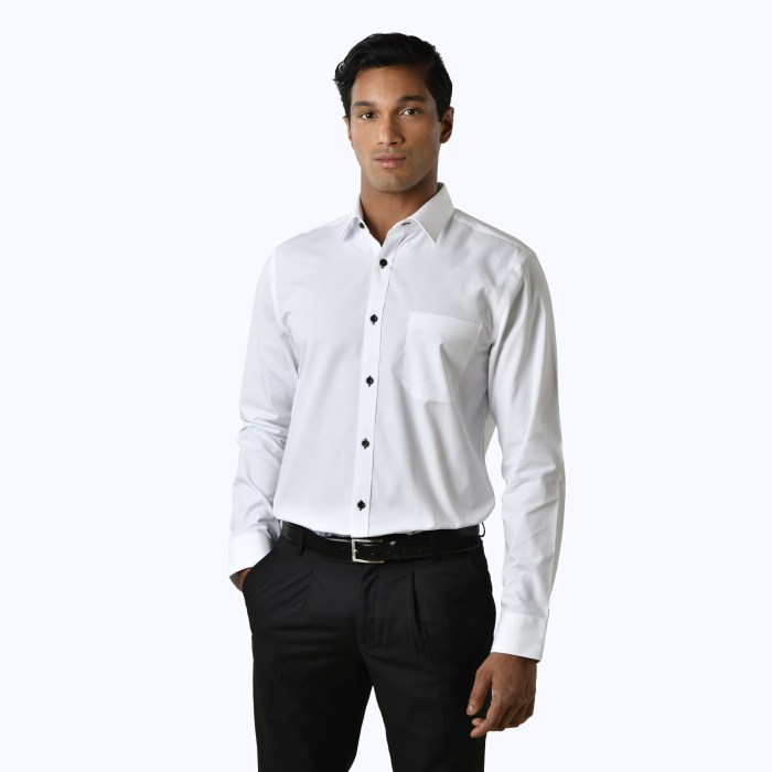 Black and white mens dress shirt