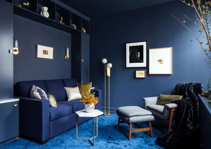 How to decorate a blue room