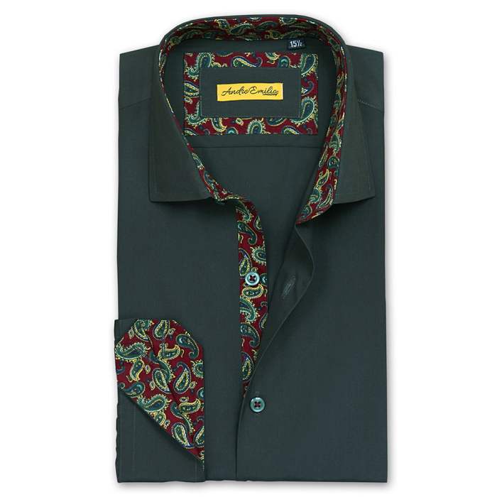 Mens big and tall green dress shirt