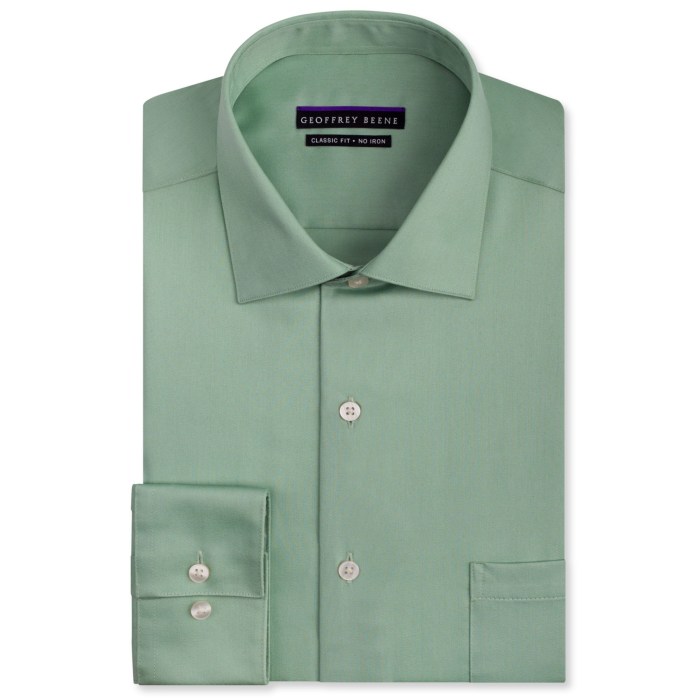 Mens big and tall green dress shirt