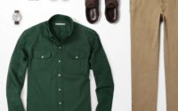 Green dress shirt outfit men