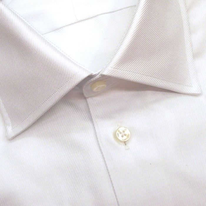 Mens white spread collar dress shirt