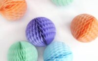 Paper tissue ball decoration decorations giant blossom peach notonthehighstreet pastel balls party honeycomb small pinch zoom