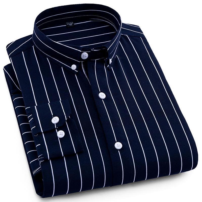 Pinstripe dress shirt mens