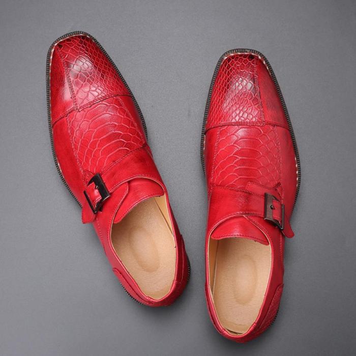 Red men dress shoes