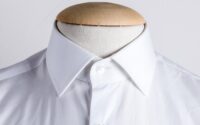 Mens white spread collar dress shirt