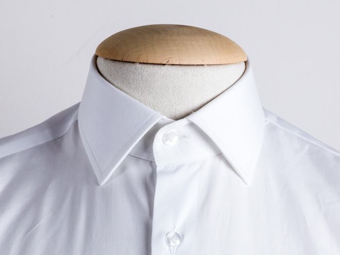 Mens white spread collar dress shirt